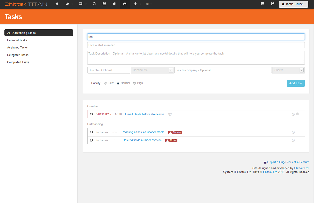 TITAN CRM Screenshot 2